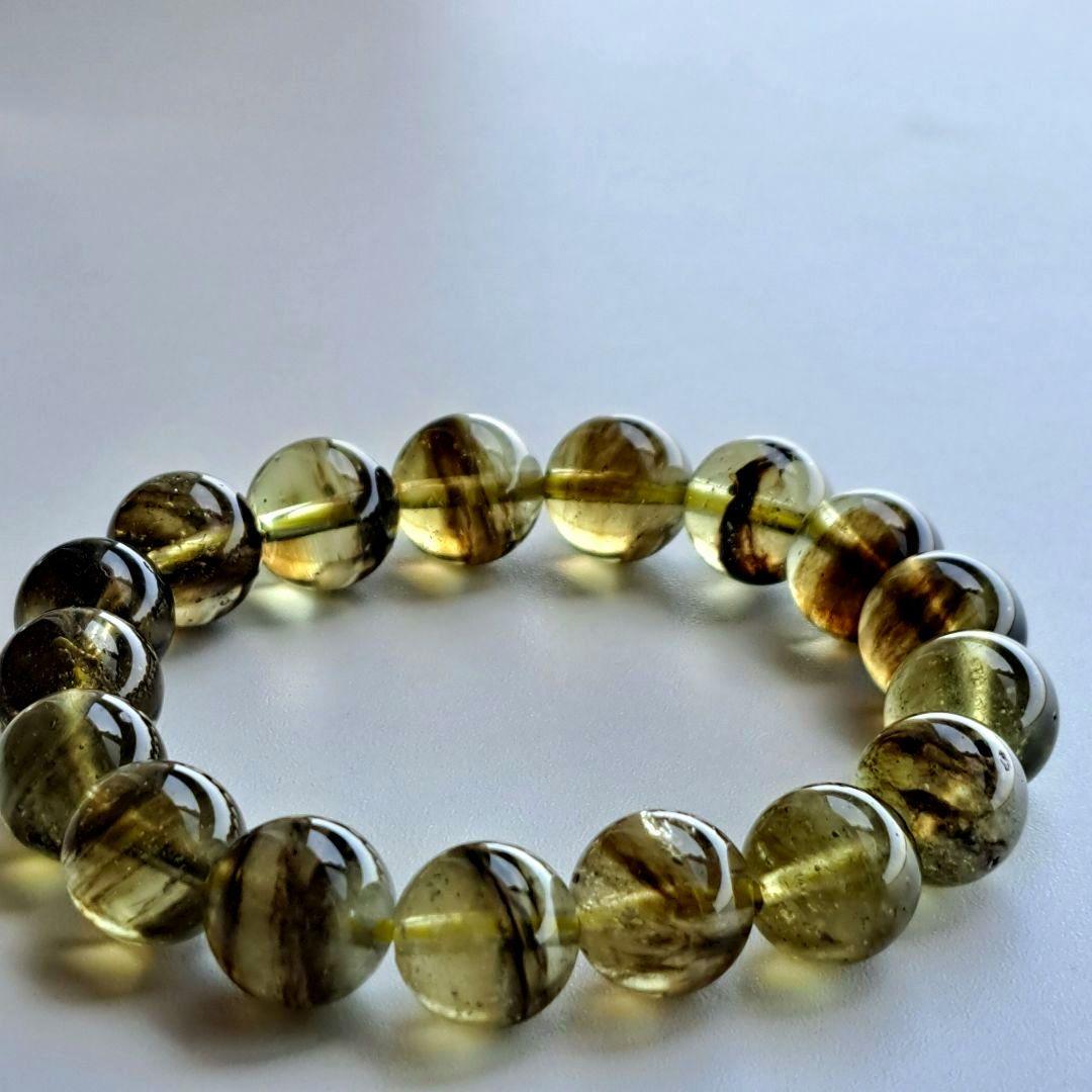 高品質 ブラックラダー リビアングラス 11.8 ブレスレット 箱入