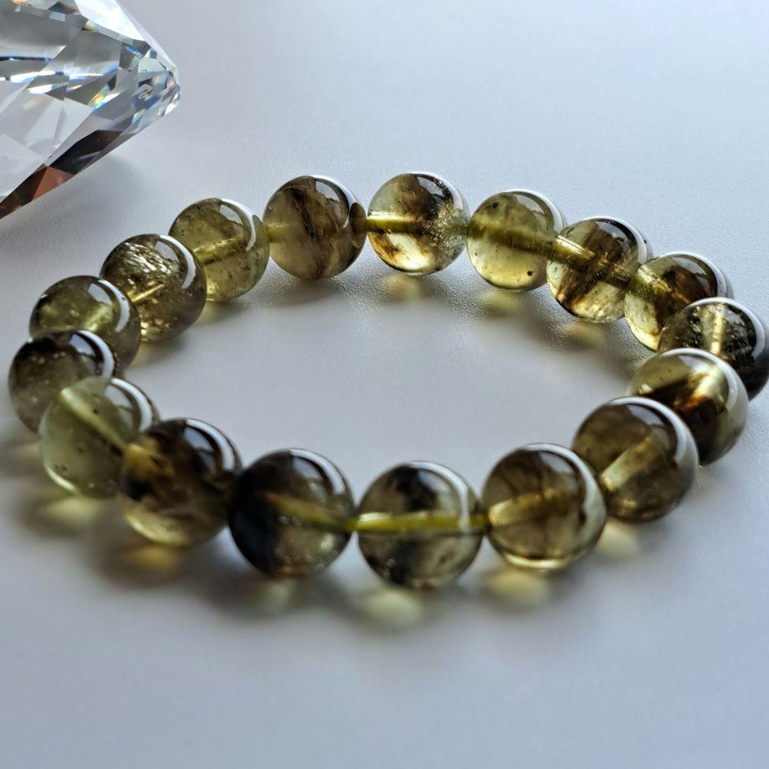 高品質 ブラックラダー リビアングラス 11.8 ブレスレット 箱入