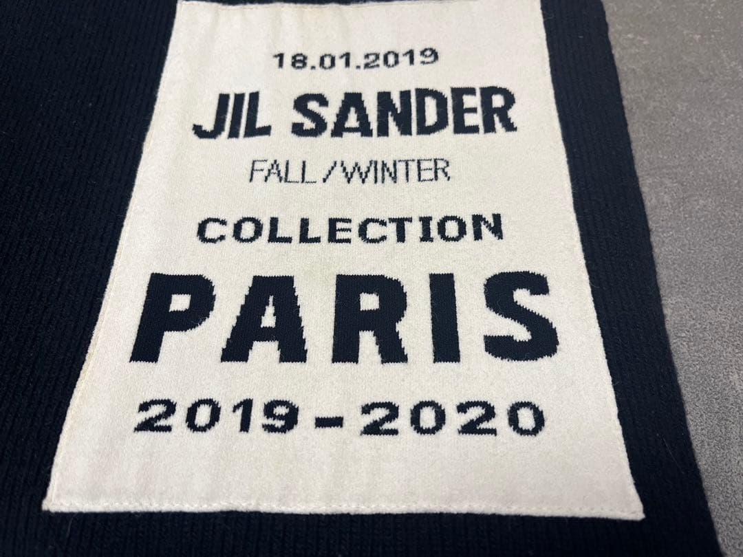 【美品】JIL SANDER ジルサンダー　ブラックマフラー　ストール