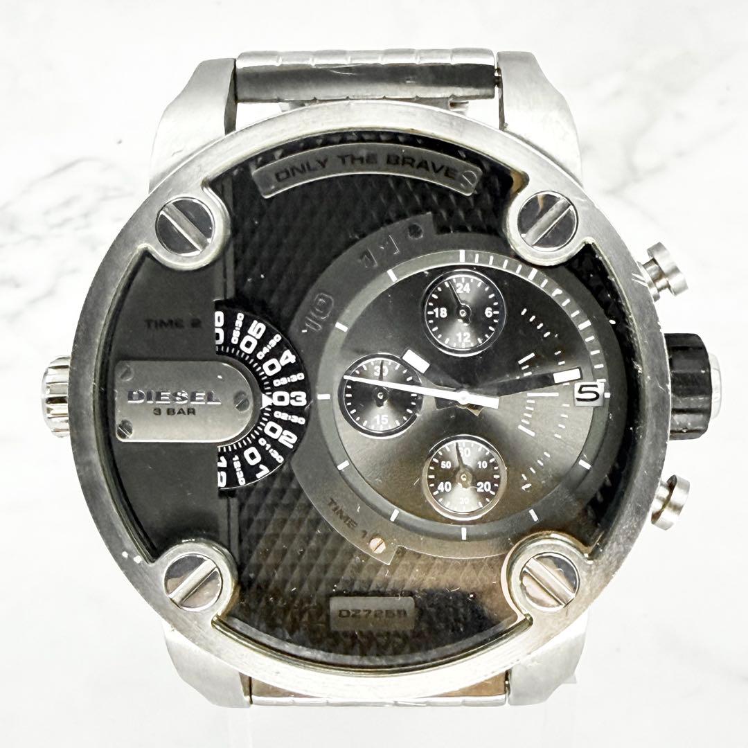 【新品電池】 海外限定 ディーゼル 腕時計 リトルダディ DZ-7259 クロノ