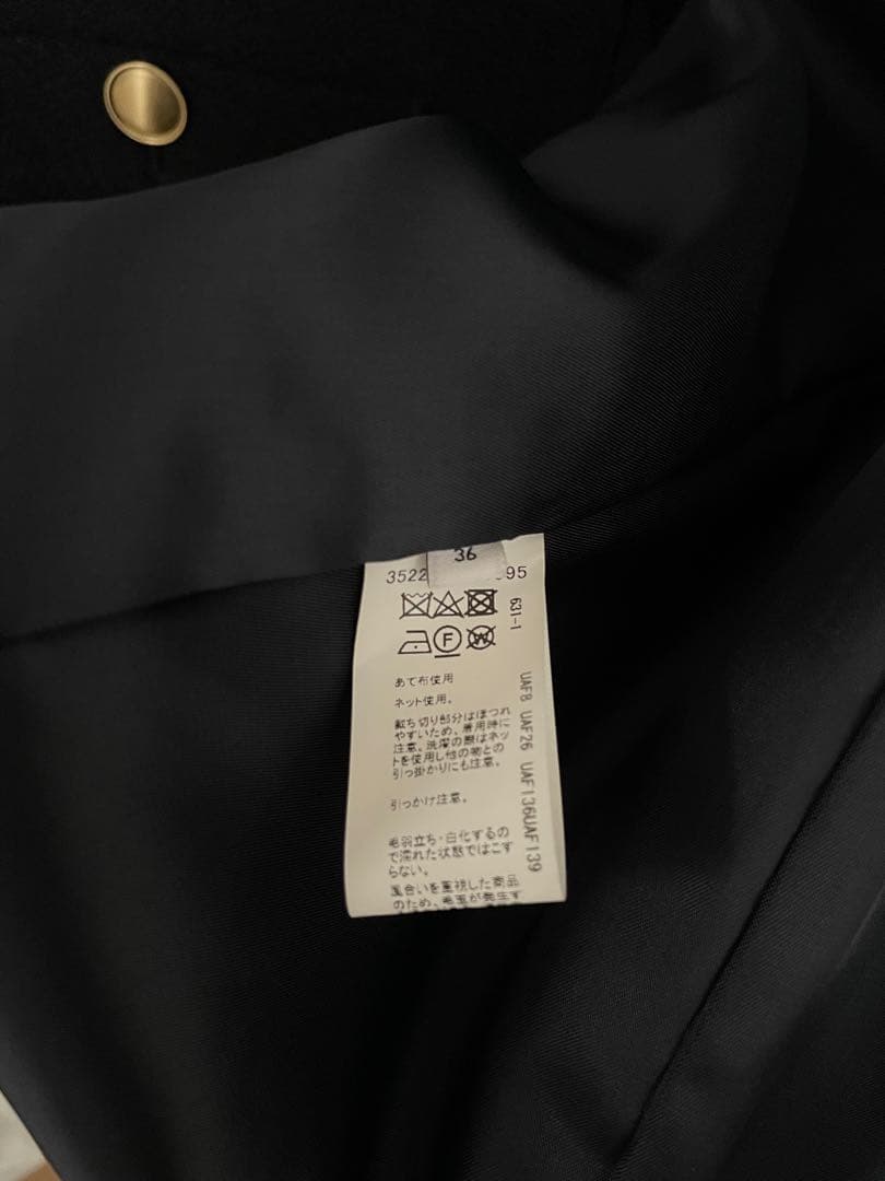 グリーンレーベルリラクシングツイードポケット ノーカラージャケットネイビー36