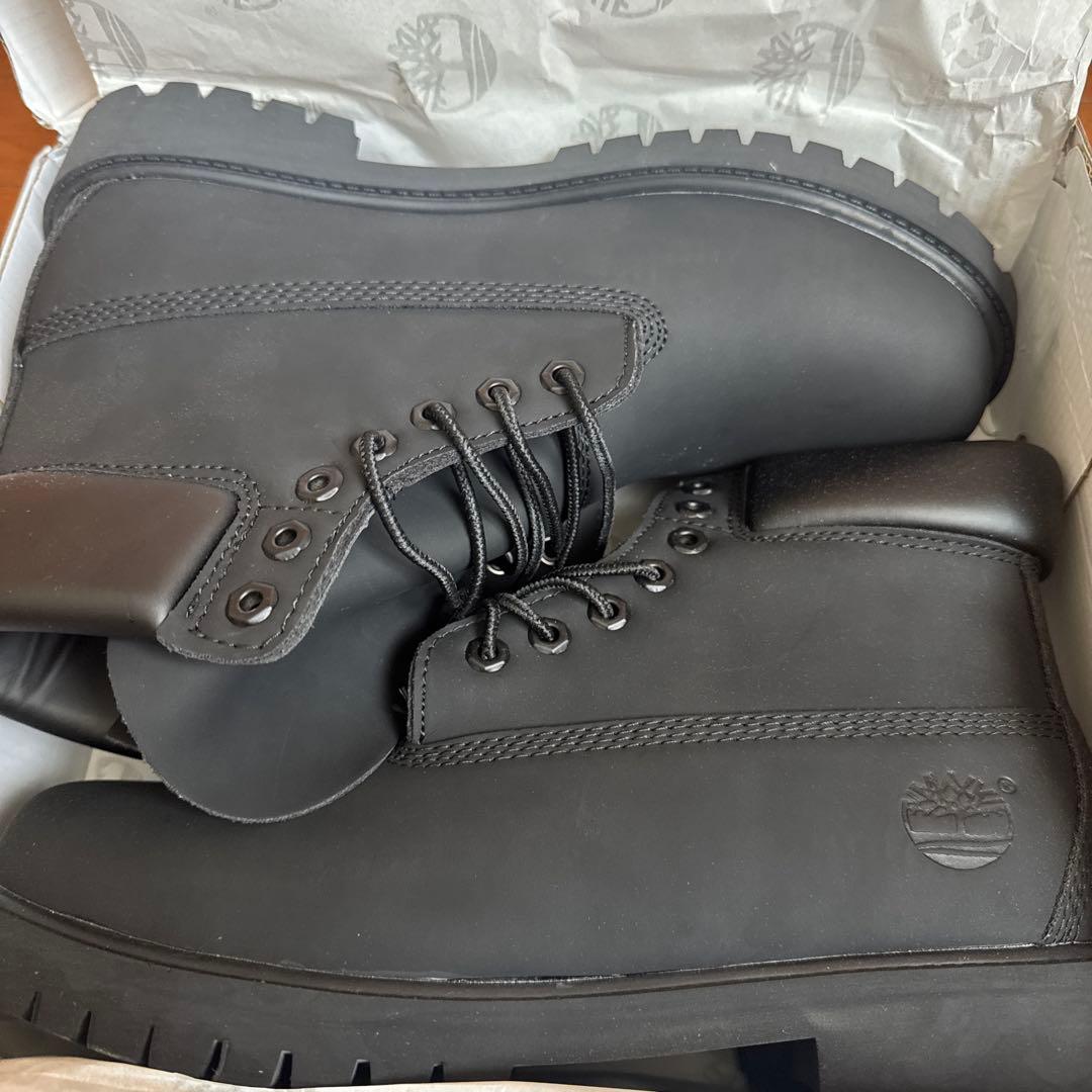 Timberland ブラックレザー ワークブーツ 27.5