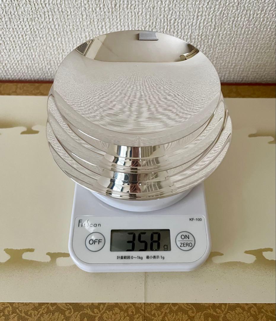 純銀天賞堂 純銀 銀盃 純銀盃 三ッ重 358ｇ