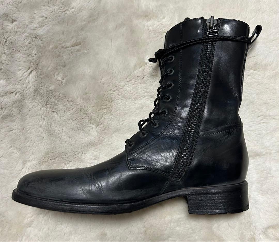 BUTTERO/ブッテロ/レースアップブーツ/size41.5/黒/サイドジップ