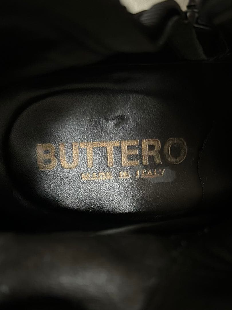 BUTTERO/ブッテロ/レースアップブーツ/size41.5/黒/サイドジップ