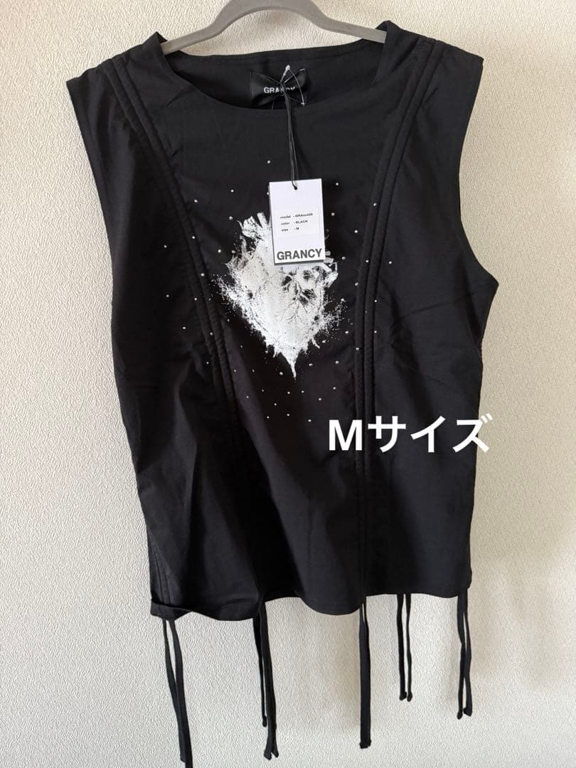 GRANCY シャーリングデザイン ノースリーブT Mサイズ