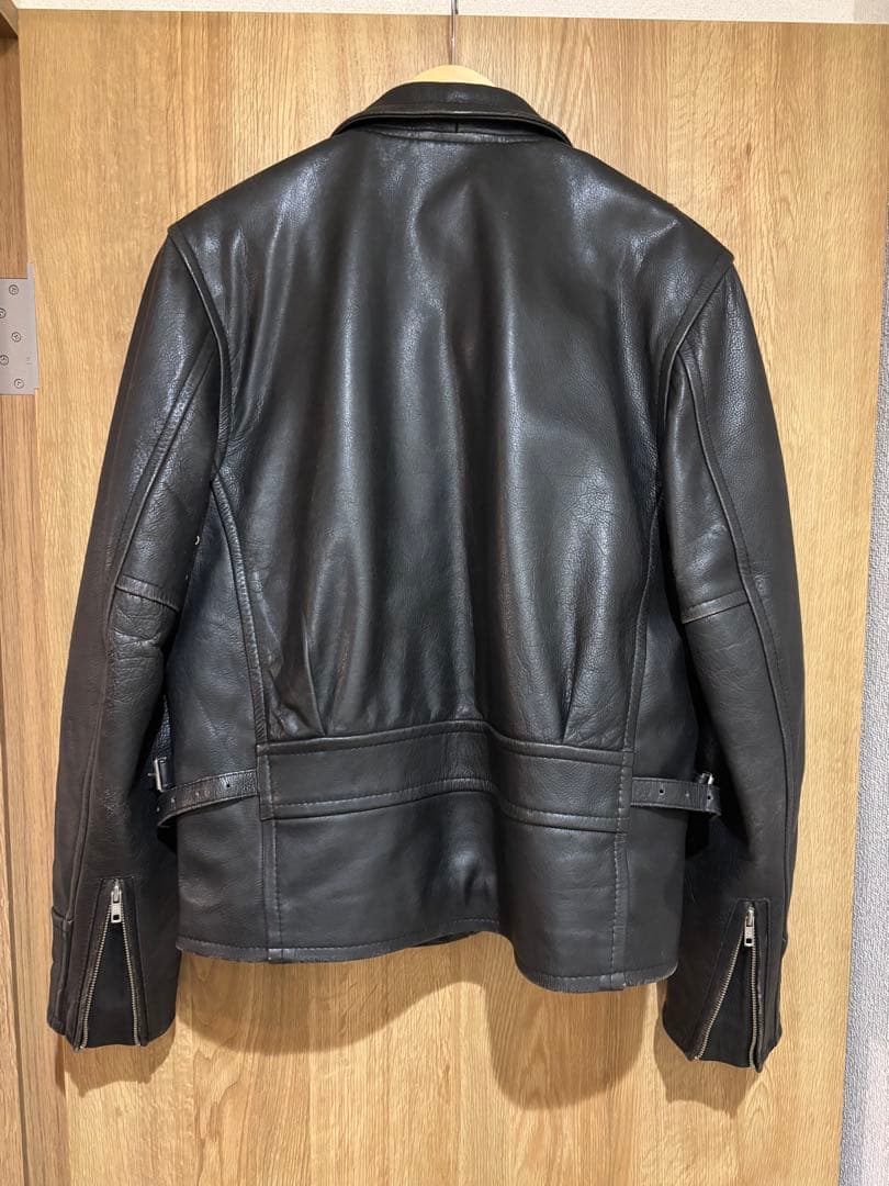 気まぐれタイムセール中‼️DEGNER ブラックレザージャケット　XL