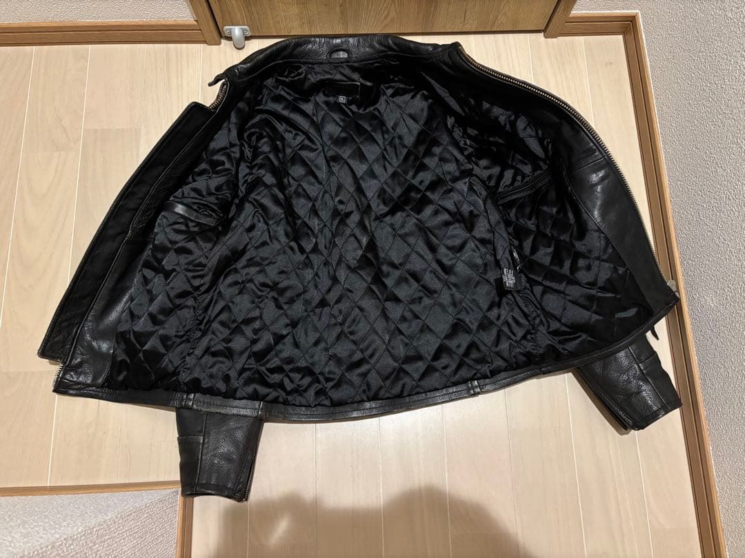 気まぐれタイムセール中‼️DEGNER ブラックレザージャケット　XL