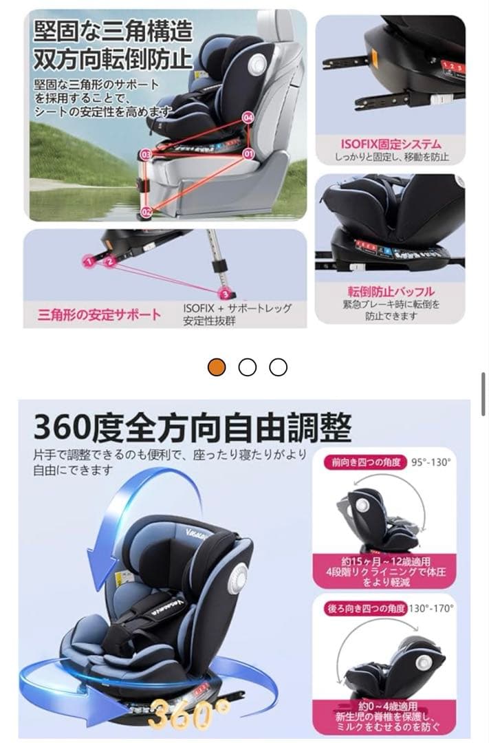 vasacava チャイルドシート isofix 新生児〜12歳用