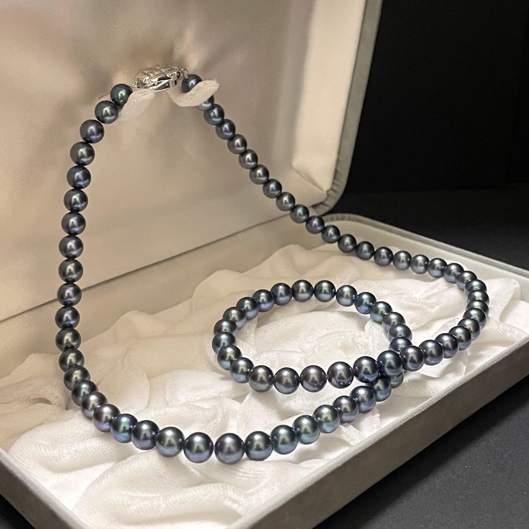 Hondaおまとめページ テリ強✨美品】 あこや真珠 セミロングネックレス