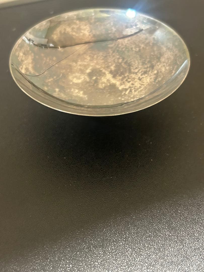 ガラス製丸型皿 木箱付き