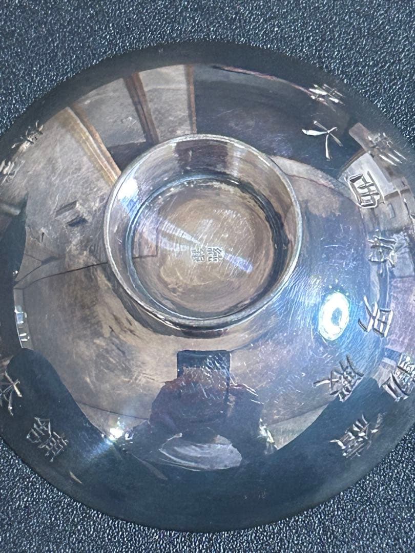 ガラス製丸型皿 木箱付き