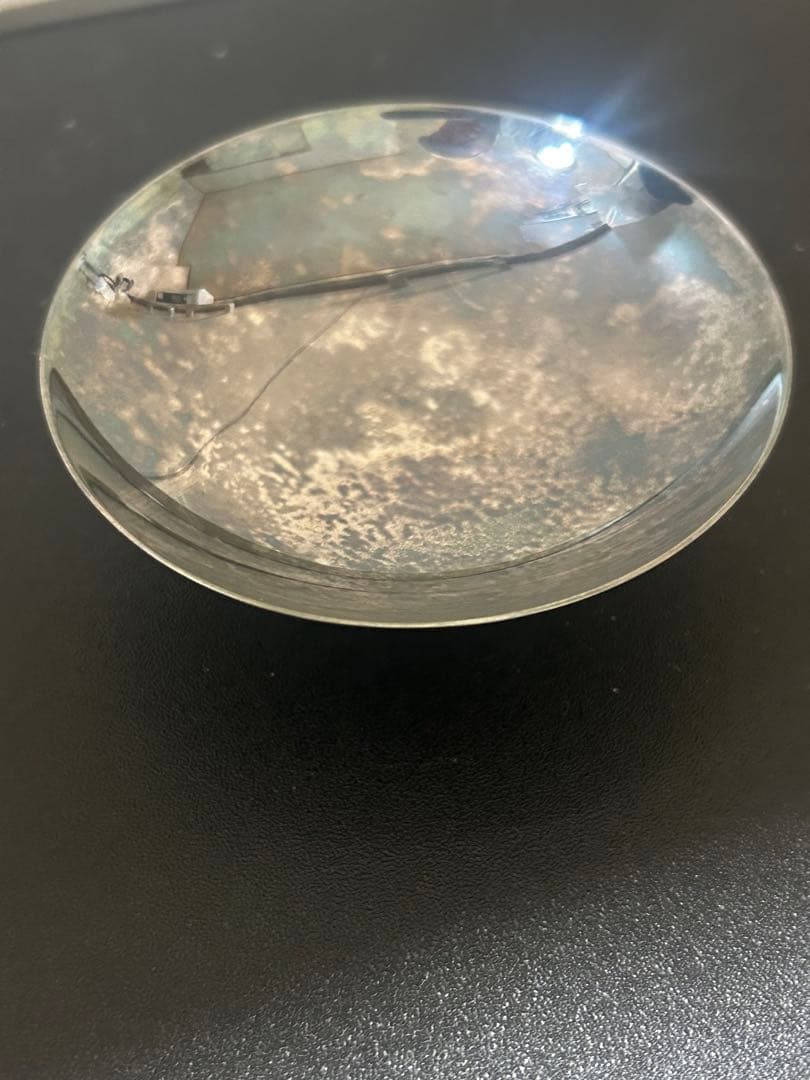 ガラス製丸型皿 木箱付き