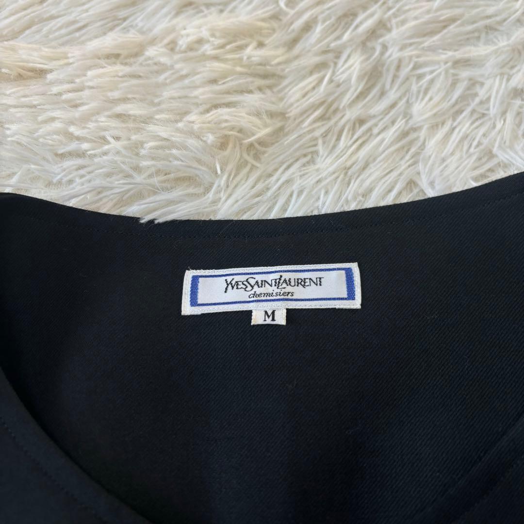 イヴサンローラン　ノーカラージャケット　肩パッド入り