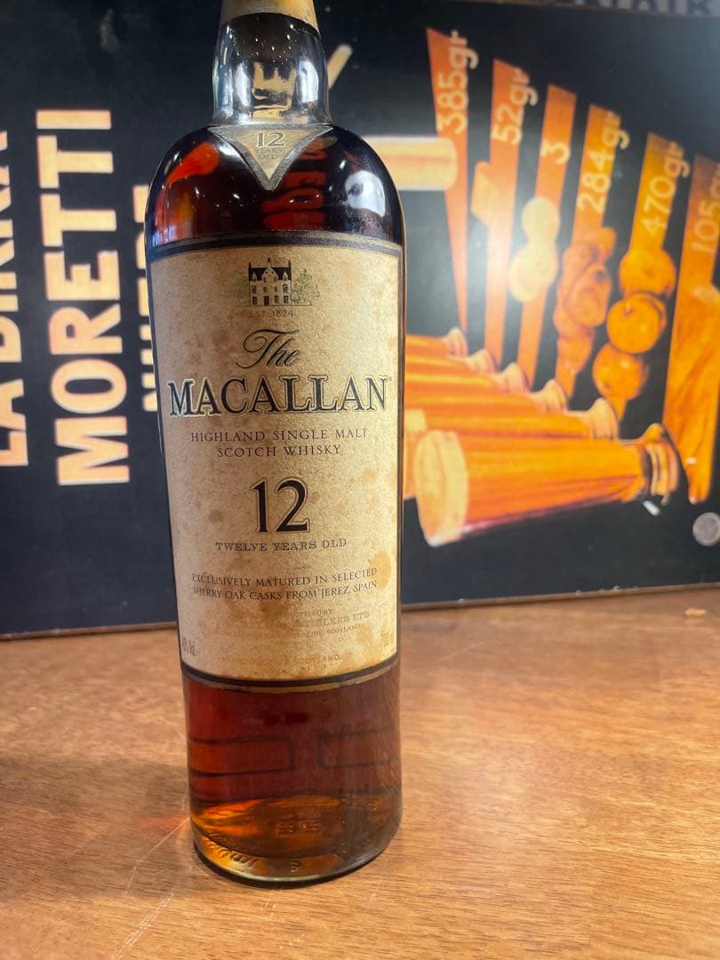 The Macallan 12 Year Old スコッチウイスキー　旧ラベル