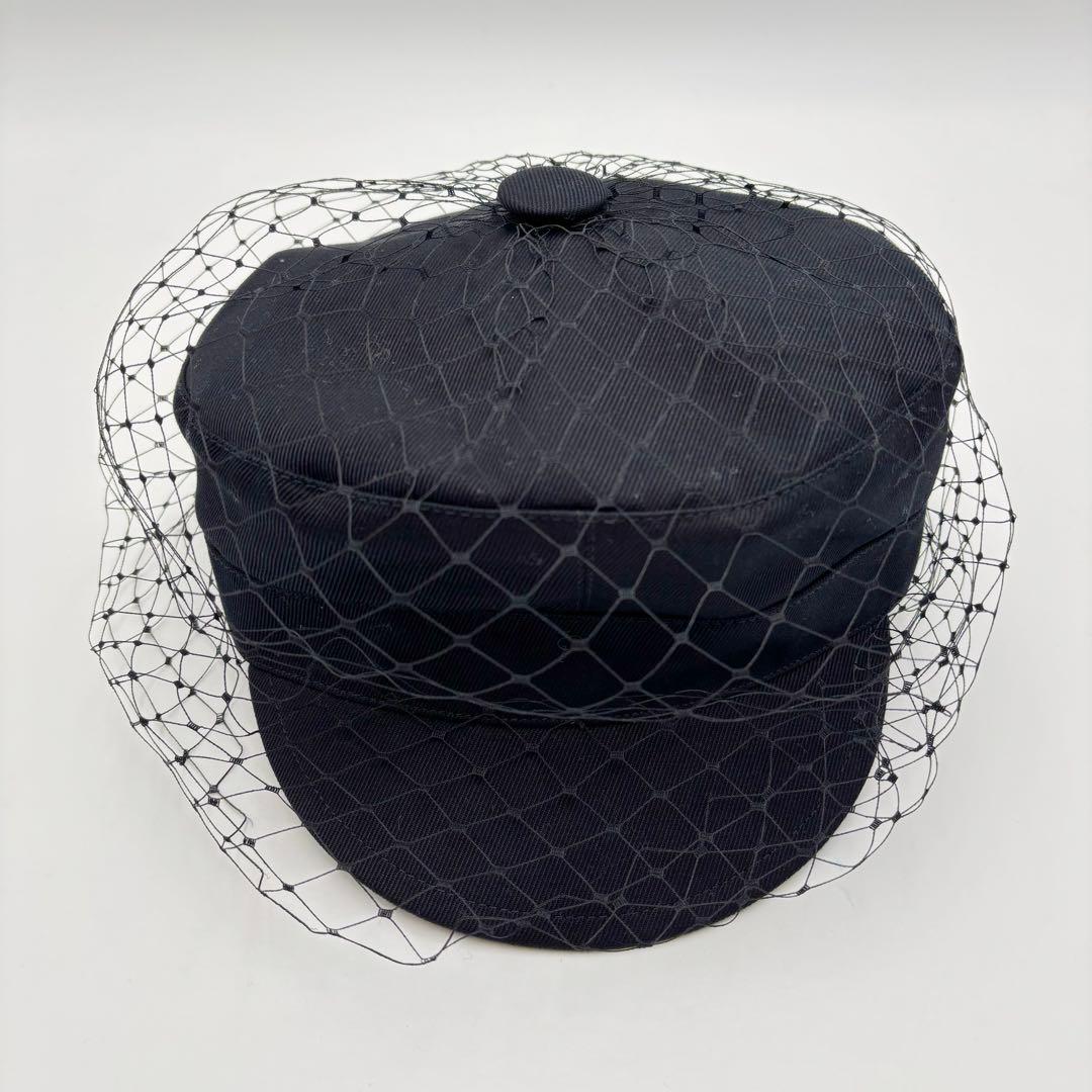 極美品 クリスチャンディオール アーティ キャスケット ベール ブラック