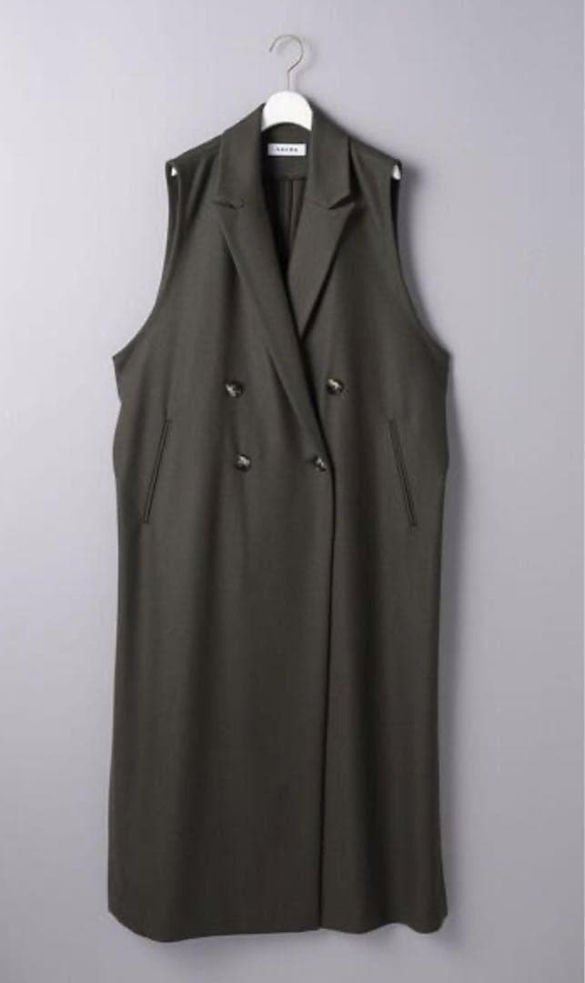 SACRA 59,300円　22A/W ライトメルトン ロングジレ