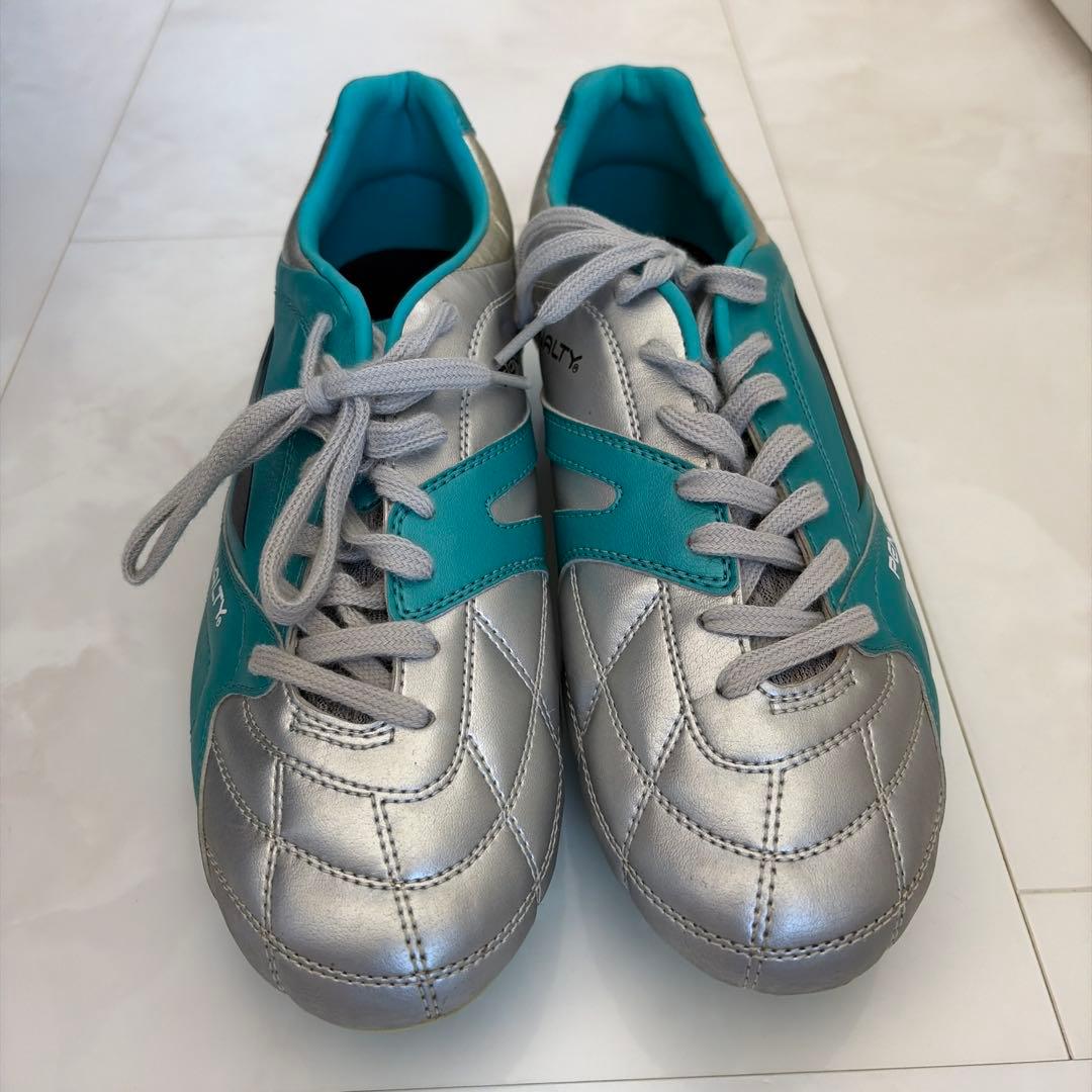 PENALTY サッカーシューズ・スパイク シルバー/ターコイズ