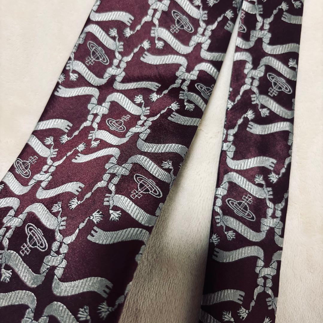 希少　美品　ヴィヴィアンVivienne Westwood ネクタイ　オーヴ総柄