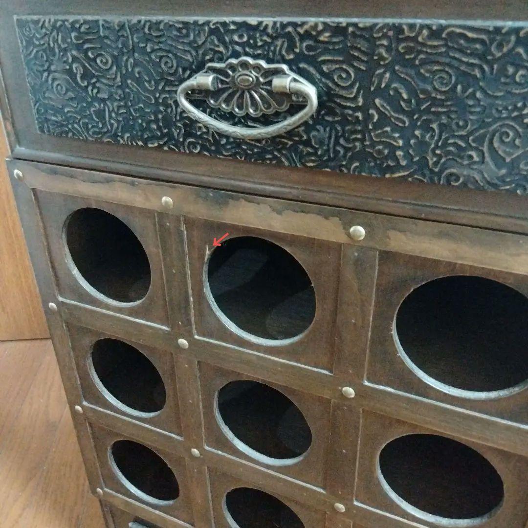 ワインラック　レトロ/ヴィンテージ　古民家/蔵出し/古道具　希少　シェルフ