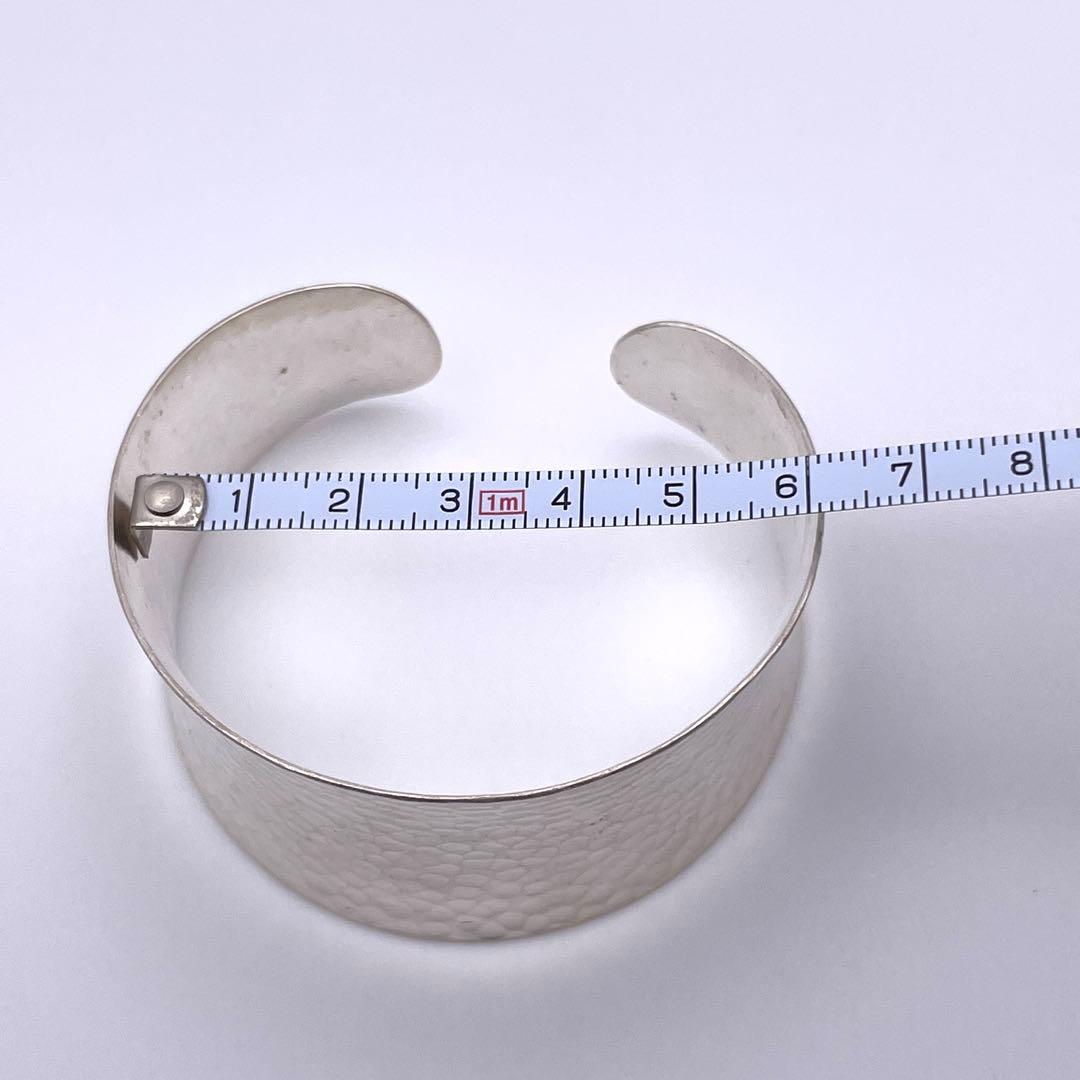 Karen Silver✨平打ち バングル✨極太 ハンドメイド/ユニセックス