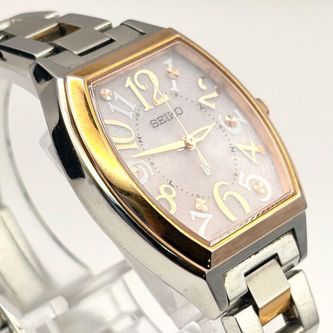 【極美品✨】SEIKO ルキア 電波ソーラー サクラピンク3B51-0AE0