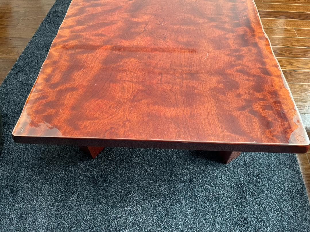 座卓 ざたく 一枚板 テーブル ちゃぶ台 メーカー不明 中古品