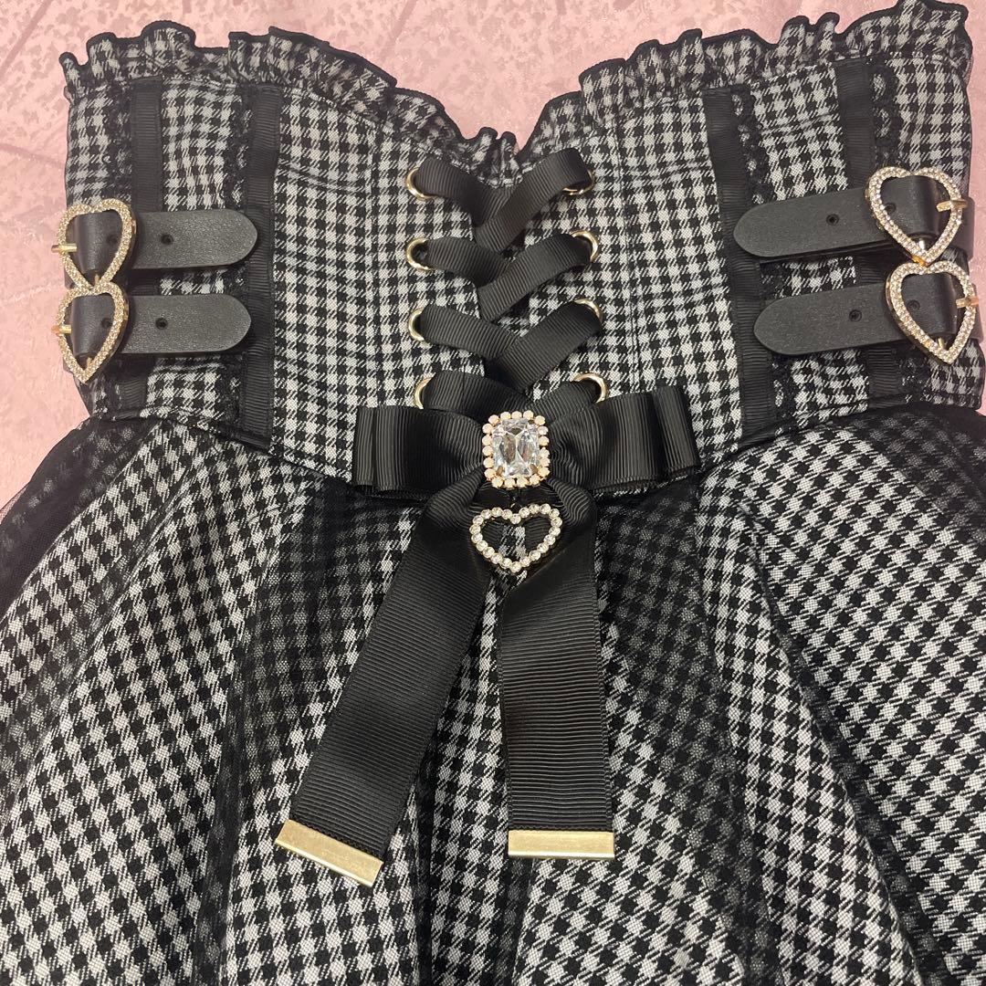 リズリサ　レースアップコルセットライクスカパン