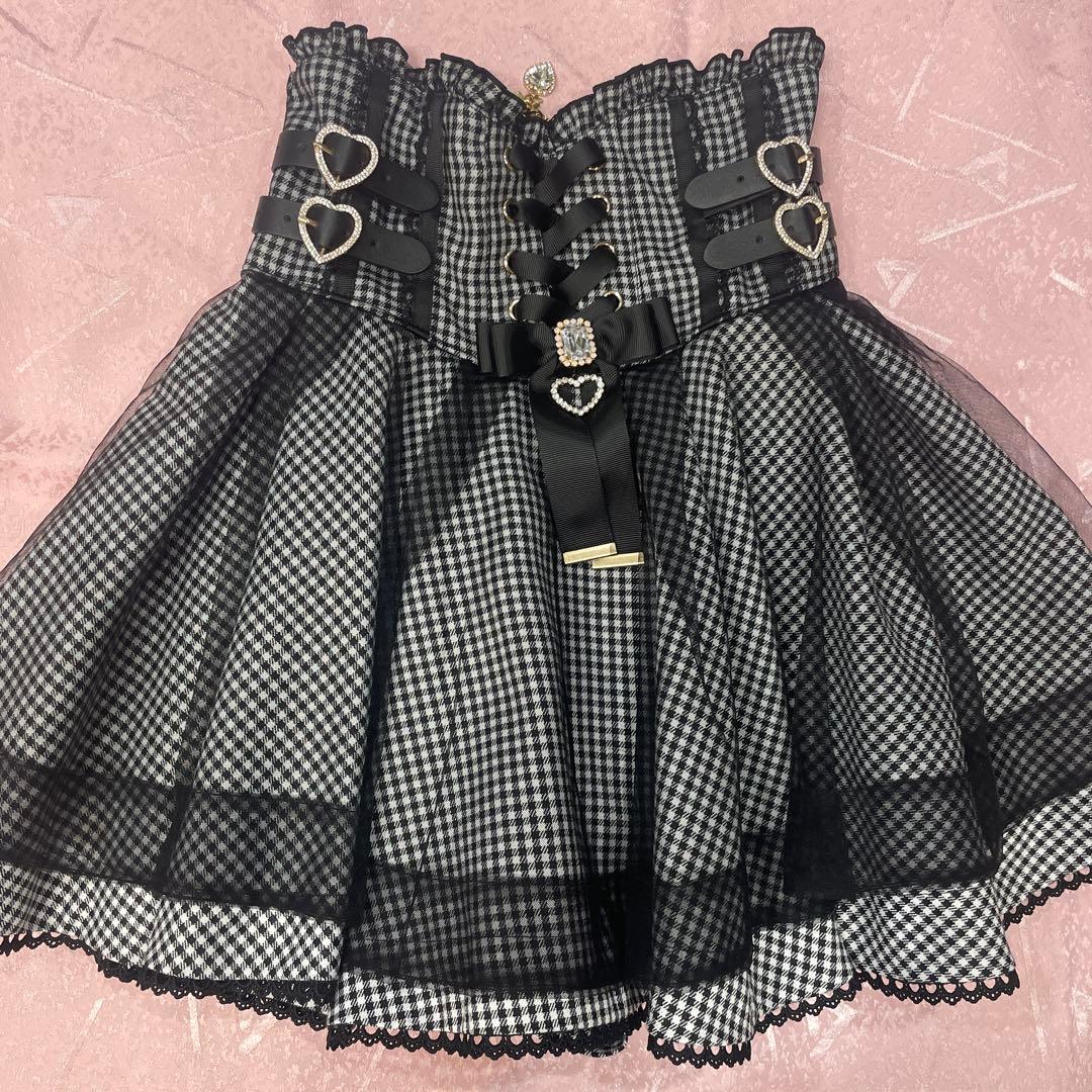 リズリサ　レースアップコルセットライクスカパン