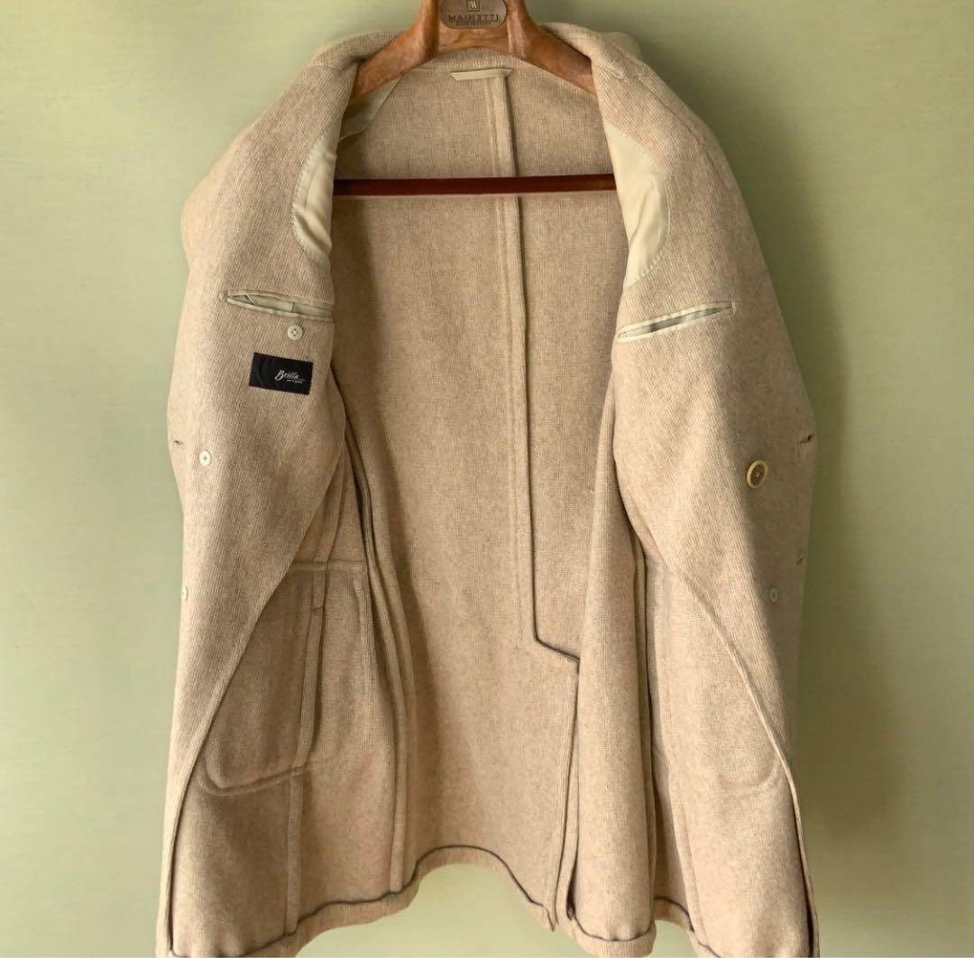 Brilla per il gustoダブルチェスターコート 46ウールカシミヤ