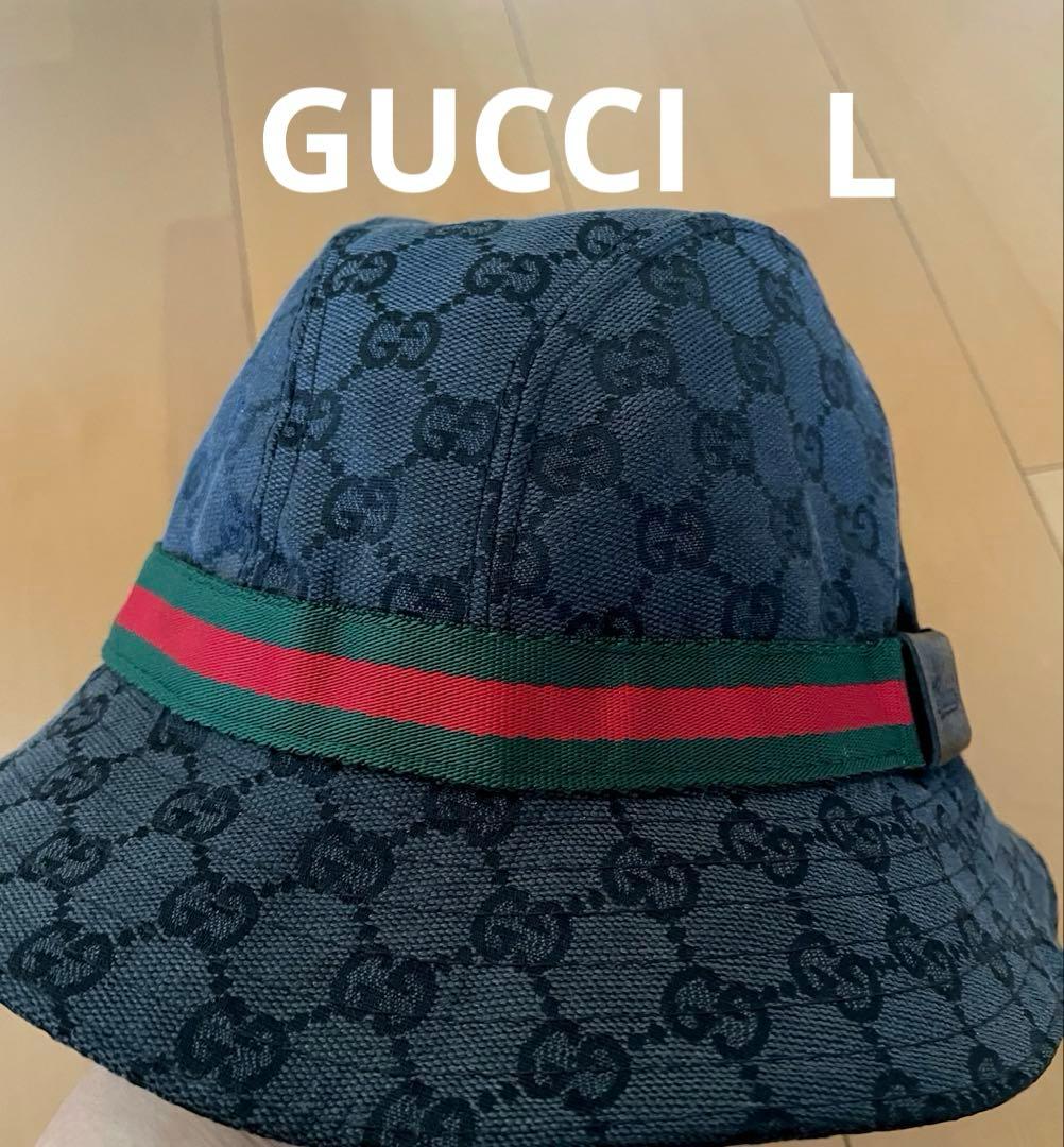 GUCCI / GG柄　シェリーライン　バケットハット　キャンバス/ L
