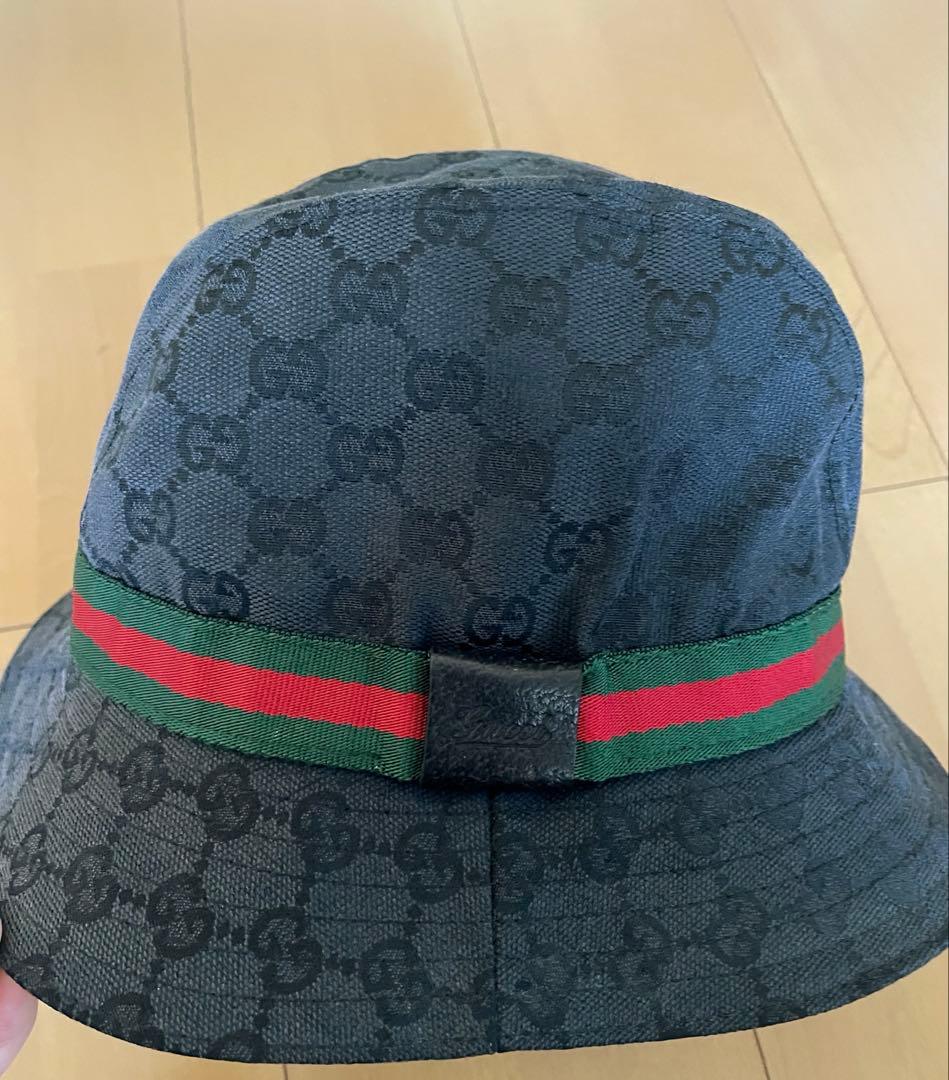 GUCCI / GG柄　シェリーライン　バケットハット　キャンバス/ L