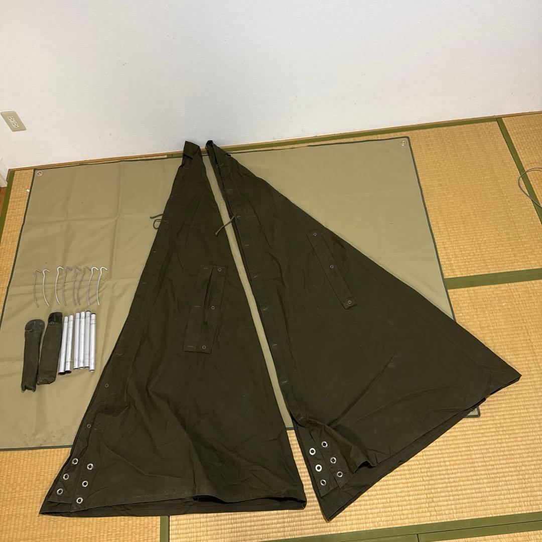 軍幕 ポーランド軍 ポンチョテント サイズ3（2枚セット）