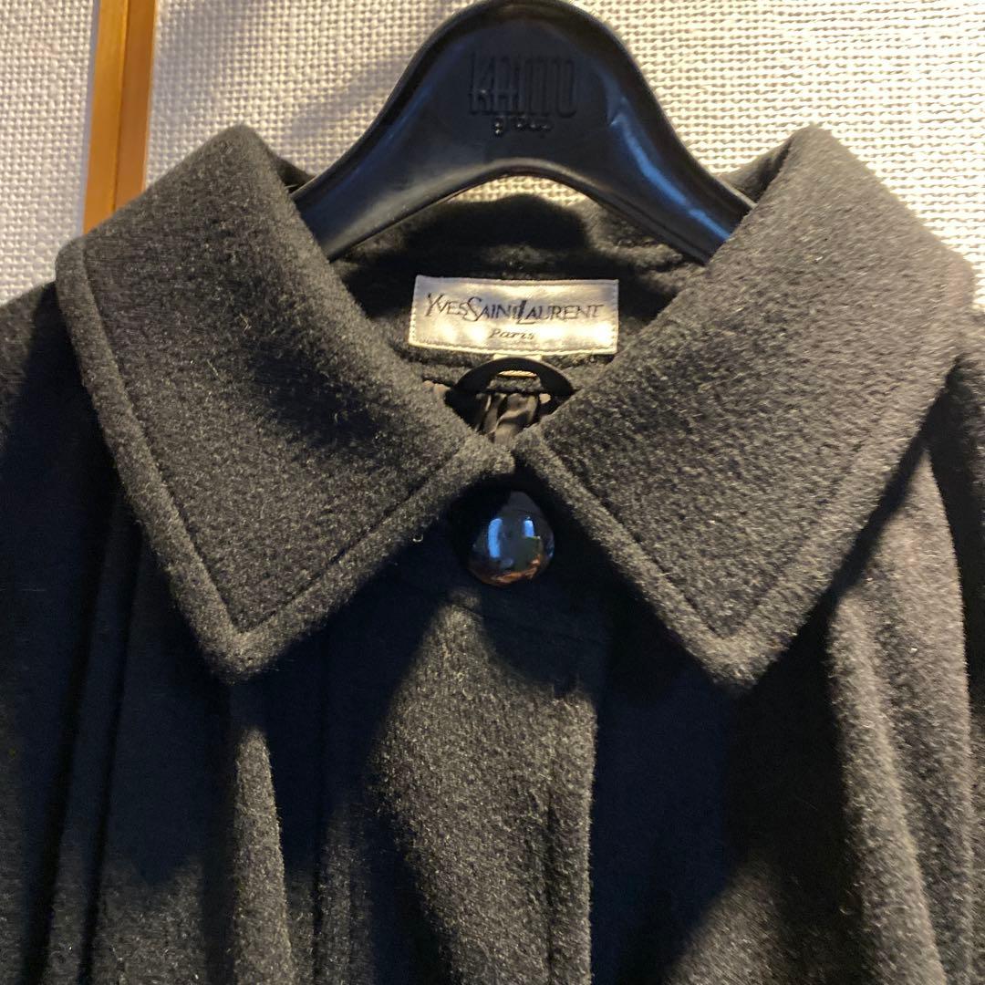 【専用です】イヴ・サンローラン　黒　ビッグ シルエット ウール コート