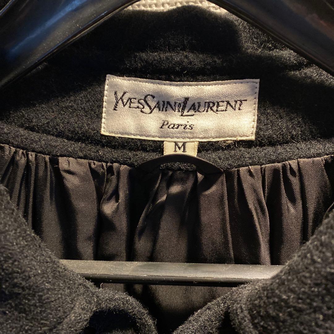 【専用です】イヴ・サンローラン　黒　ビッグ シルエット ウール コート