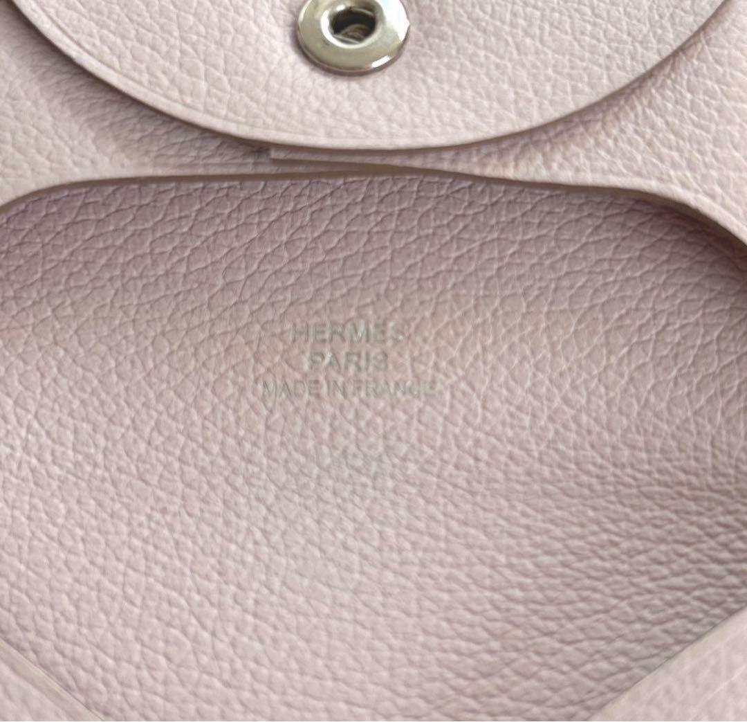 HERMES エルメス バスティア ピンク　モーヴペール　小銭入れ　ミニ財布