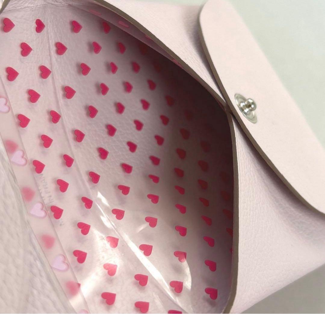 HERMES エルメス バスティア ピンク　モーヴペール　小銭入れ　ミニ財布