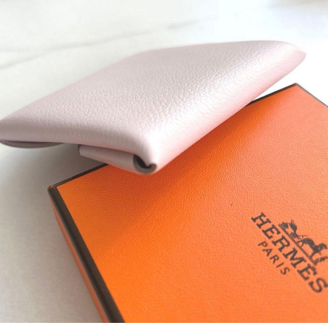 HERMES エルメス バスティア ピンク　モーヴペール　小銭入れ　ミニ財布