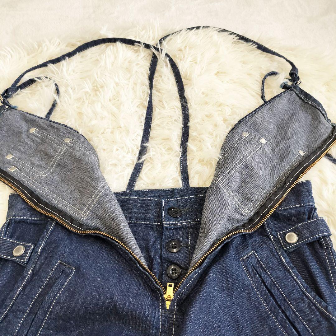 JOHNBULL フレンチサロペット L インディゴ ZP118