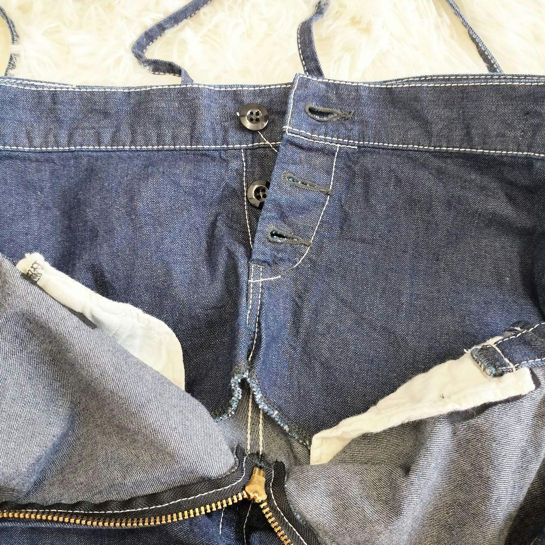 JOHNBULL フレンチサロペット L インディゴ ZP118