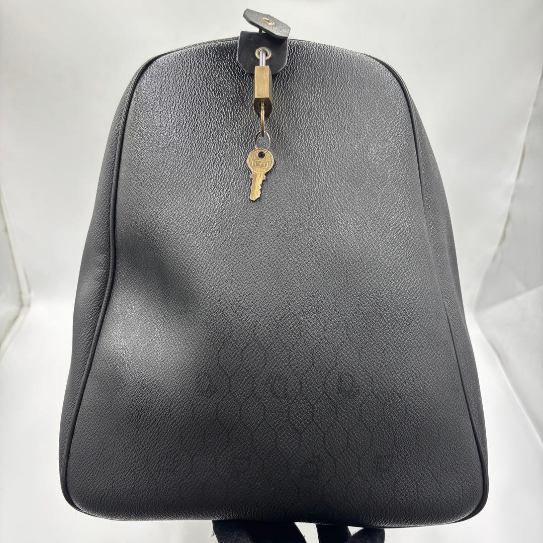 ディオール ハニカム柄 レザー ボストンバッグ ハンドバッグ 旅行かばん グレー