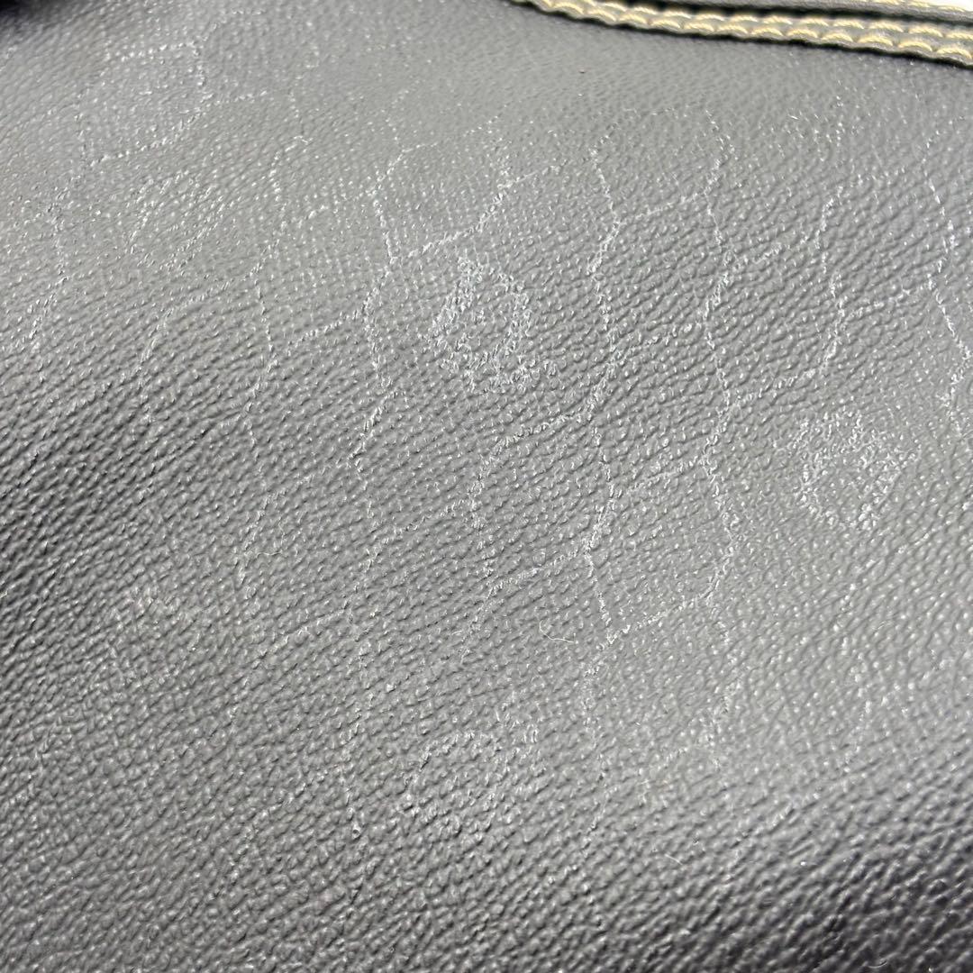 ディオール ハニカム柄 レザー ボストンバッグ ハンドバッグ 旅行かばん グレー