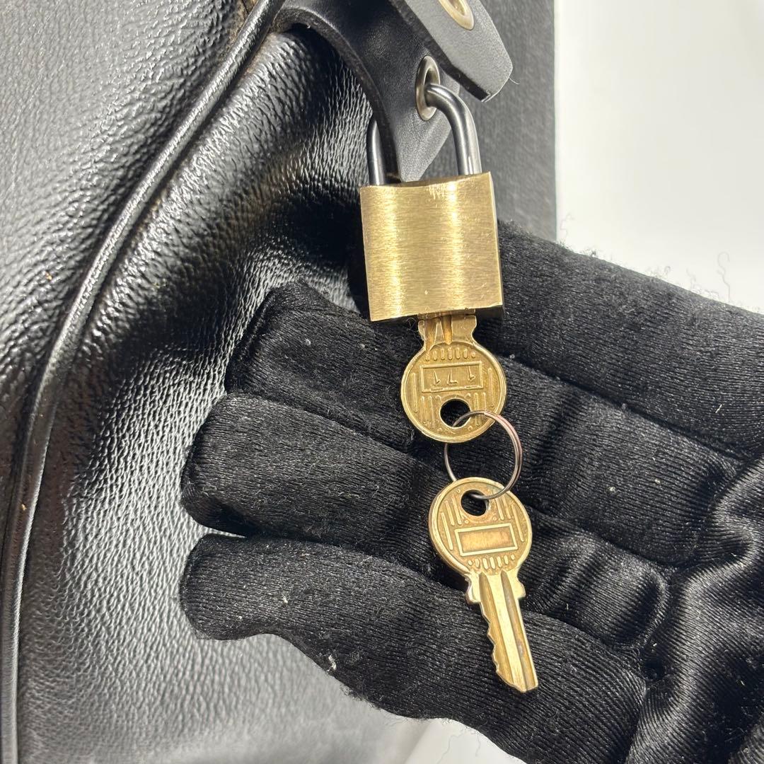 ディオール ハニカム柄 レザー ボストンバッグ ハンドバッグ 旅行かばん グレー