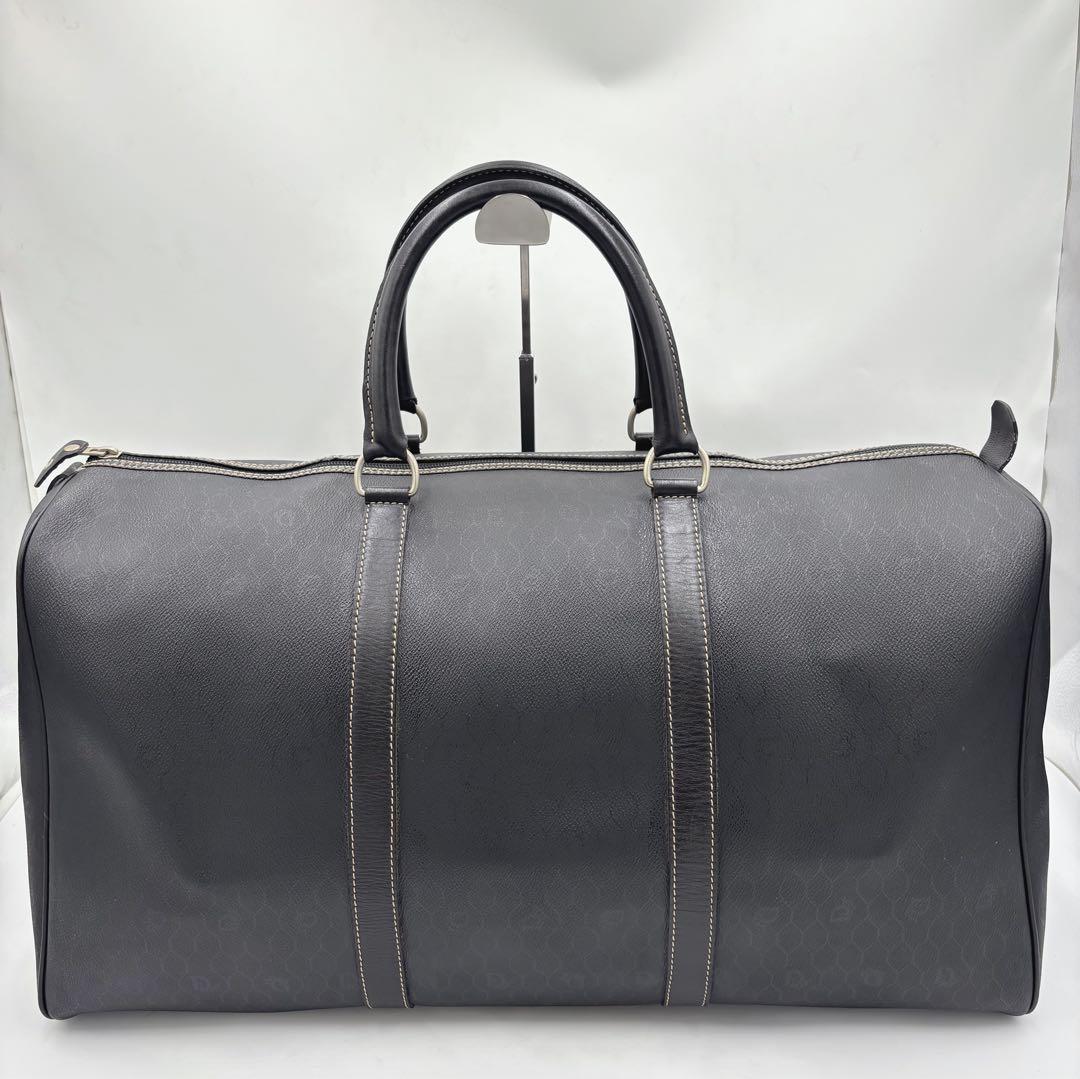 ディオール ハニカム柄 レザー ボストンバッグ ハンドバッグ 旅行かばん グレー