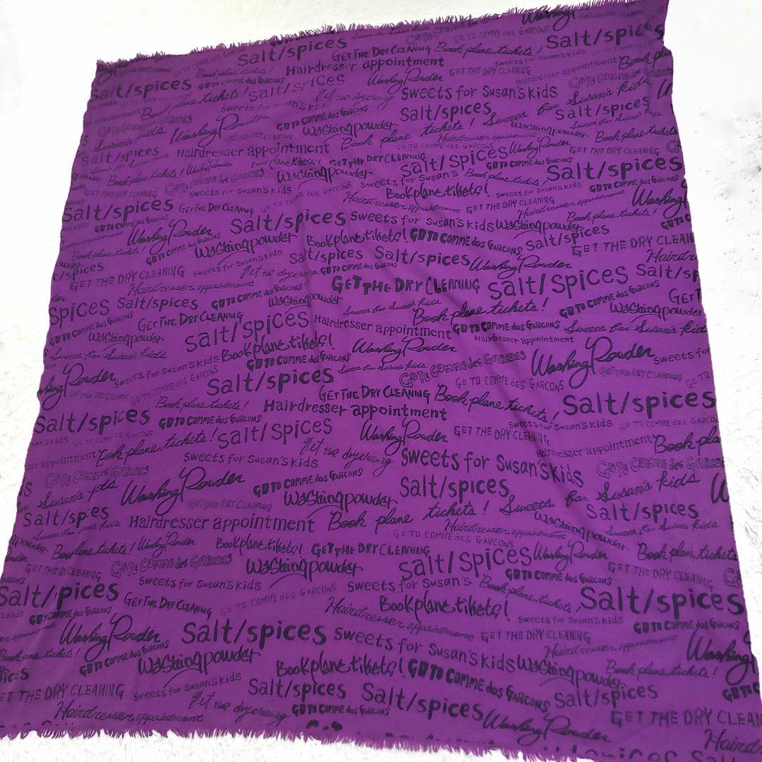 コニー コムデギャルソン メッセージ総柄大判ストール マフラー ウール