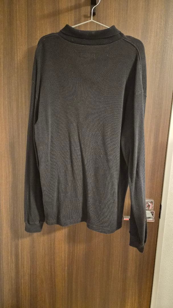 2023AW Supremeのワッフルサーマルのロングスリーブポロシャツ