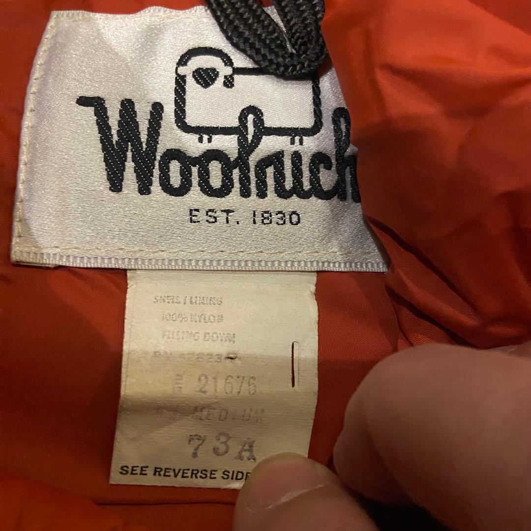 70年代 80年代Woolrich ウールリッチ 白タグオレンジ ダウンベスト
