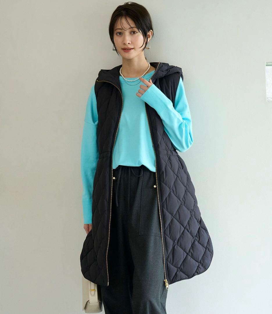 完売品【TAION×UNFILO 】フード付きジレ アンフィーロ　ダウンジレ