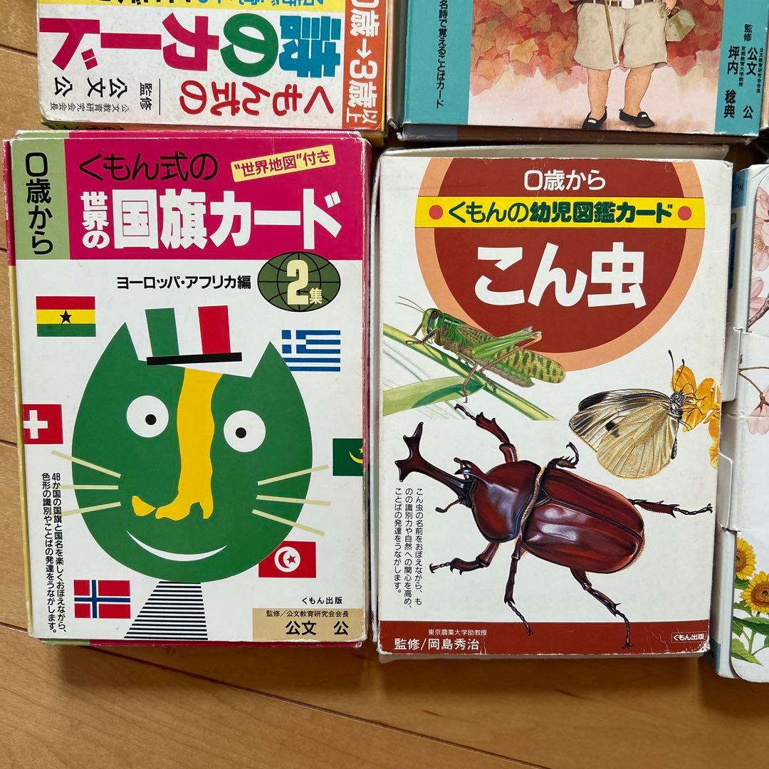 くもん式 知育カードセット　幼児　漢字・詩・四字熟語・国旗・昆虫・花・木