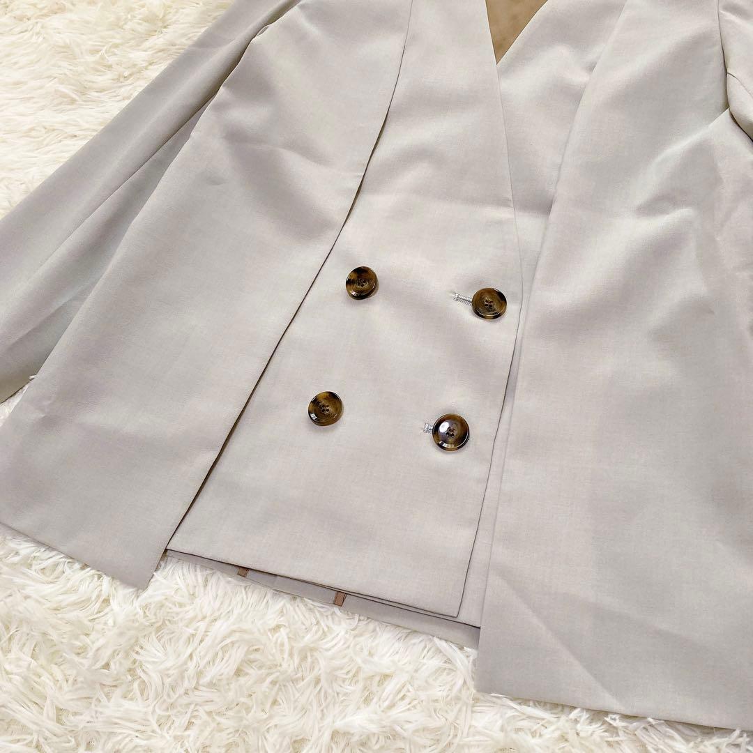 FENNEL ヤマダヤ ノーカラージャケット ダブル ライトグレー 新品 9号